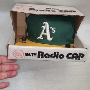 VINTAGE A's Radio hat one size